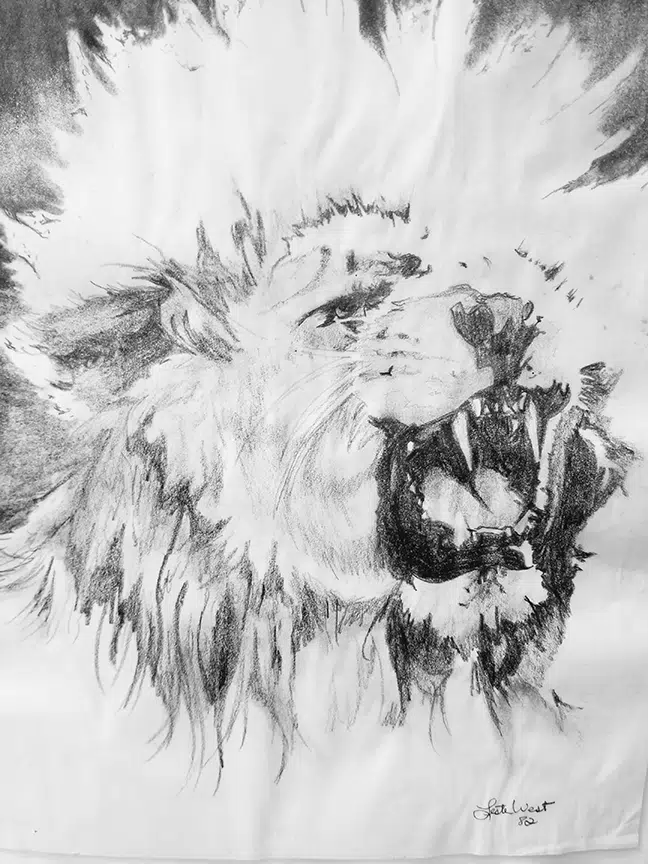 Lion In Sunshine Charcoal (1982)