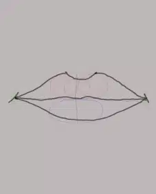 A picture of a outlined mouth.